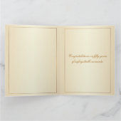 Carte 50e anniversaire du Mariage Coeurs d'or floraux (Intérieur)