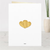 Carte 50e anniversaire du Mariage Coeurs d'or floraux (Dos)