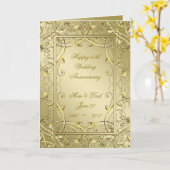 Carte 50e anniversaire du Mariage de l'or (Fleur jaune)