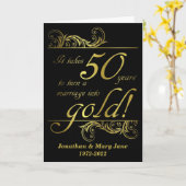 Carte 50e anniversaire du Mariage d'or (Fleur jaune)