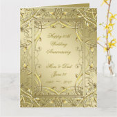 Carte 50e anniversaire du Mariage d'or 8,5x11 (Fleur jaune)
