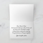 Carte 50e anniversaire du Mariage Gold et Black Happy (Intérieur)