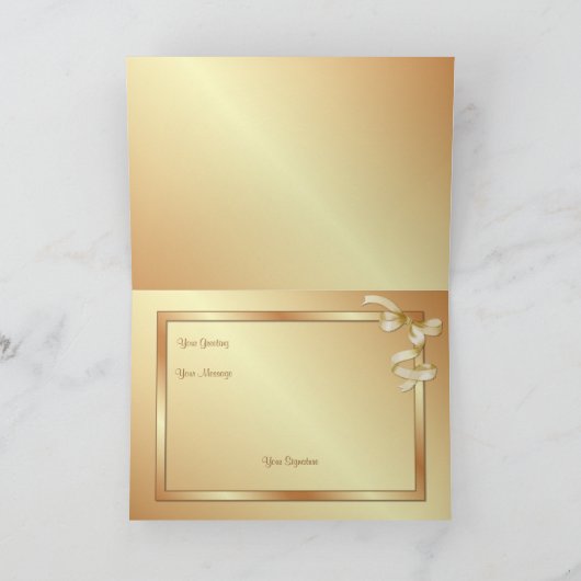 Carte 50e anniversaire du Mariage - Or (Intérieur)