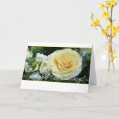 Carte 50e anniversaire du Mariage - Rose jaune (Fleur jaune)