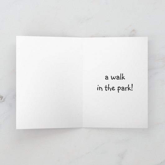 Carte "50e ANNIVERSAIRE" ESPÈRE QUE C'EST UNE MARCHE DAN (Intérieur)