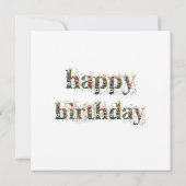 Carte 50e anniversaire Fleur sauvage décoratif Texte (Dos)