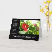 Carte 50e anniversaire, floral, verset de la bible sur l (Fleur jaune)