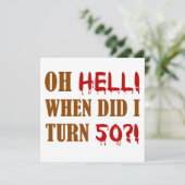 Carte 50e anniversaire Gag cadeau (Debout devant)