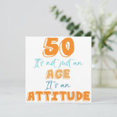 Carte 50e anniversaire Gag cadeau (Debout devant)