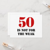 Carte 50e anniversaire Gag cadeau (Devant/Arrière en situation)