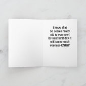 Carte "50e anniversaire HUMOUR** D'UNE VACHE ? (Intérieur)