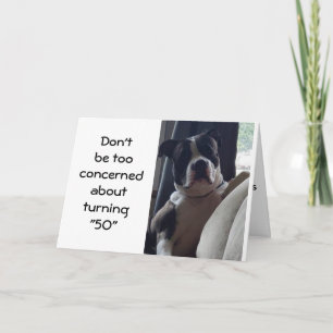 Carte **50e anniversaire HUMOUR** POUR VOUS