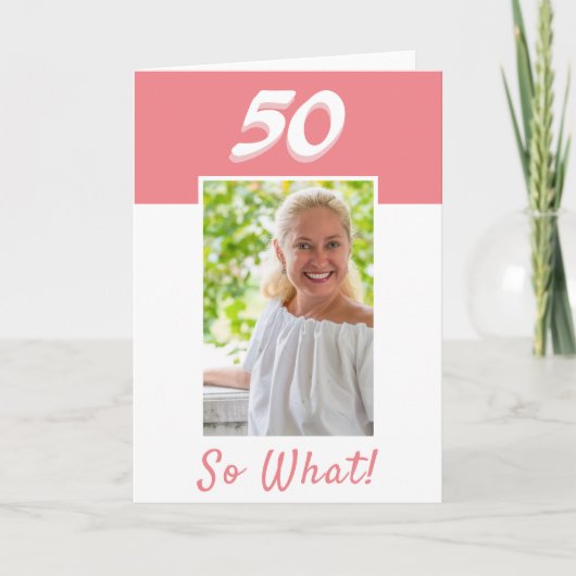 Carte 50e anniversaire Inspirational Photo Anniversaire (Devant)