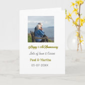 Carte 50e anniversaire joyeux moderne ajouter nom date p (Fleur jaune)
