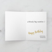 Carte 50e anniversaire Juste un nombre drôle de plaisant (Intérieur)