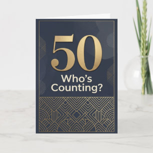 Carte 50e anniversaire moderne noir