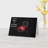 Carte **50e ANNIVERSAIRE* NE VOYAGEZ PAS ! (Fleur jaune)