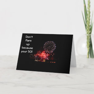 Carte **50e ANNIVERSAIRE* NE VOYAGEZ PAS !