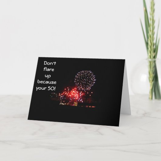 Carte **50e ANNIVERSAIRE* NE VOYAGEZ PAS ! (Devant)