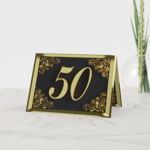 Carte 50e anniversaire ou anniversaire Regal Gold et Noi