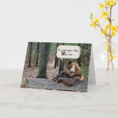 Carte 50e anniversaire Ours dans une forêt (Fleur jaune)