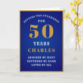 Carte 50e anniversaire Père Fils grand-père 50 aimés par (Fleur jaune)