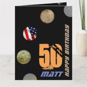 Carte 50e anniversaire Personnalisé avec 15 photos avant