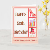 Carte 50e anniversaire pour les femmes (Fleur jaune)