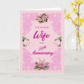 Carte 50e anniversaire pour une femme aux roses roses ro (Fleur jaune)