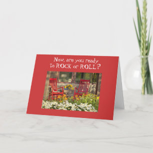 Carte 50e ANNIVERSAIRE-PRÊT À ROCK OU À ROLL?