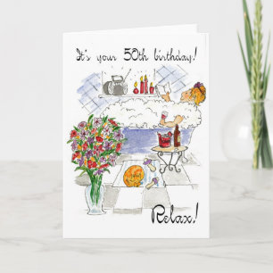 Carte 50e anniversaire 'Relax'