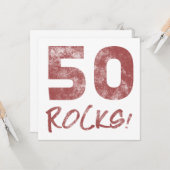 Carte 50e anniversaire Rocks (Devant/Arrière en situation)
