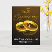 Carte 50e anniversaire | Script Gold (Fleur jaune)