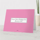 Carte 50e anniversaire spécial pour elle (Dos)