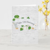 Carte 50e Anniversaire Sur Le Défilement De L'Arbre À Bo (Fleur jaune)