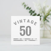 Carte 50e anniversaire vintage (Debout devant)