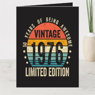 Carte 50e anniversaire Vintage 1976 Édition limitée