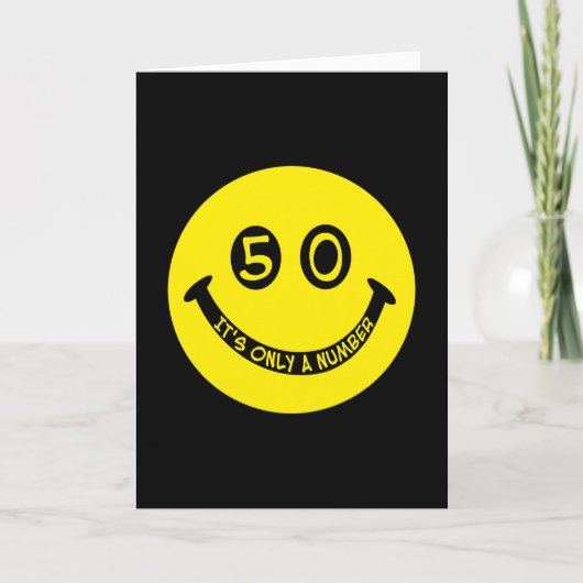 Carte 50e anniversaire Visage, C'est seulement un nombre (Devant)