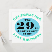 Carte 50e Humour d'anniversaire (Devant/Arrière en situation)