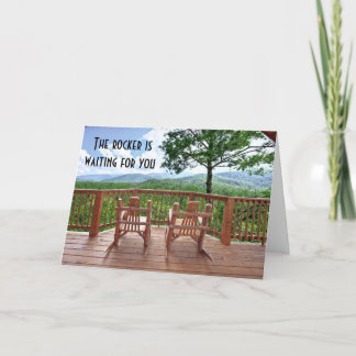 Carte 50e ROCKER ATTEND POUR VOTRE HUMOUR