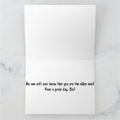 Carte **50e** SOUHAITE L'ANNIVERSAIRE À MA **SOEUR** (Intérieur)