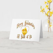 Carte 50ème. Anniversaire (Fleur jaune)