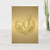 Carte 50ème anniversaire d'or pour le prêtre (Devant)