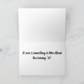 Carte ***50ème** ANNIVERSAIRE EST QUELQUE CHOSE À MOO (Intérieur)