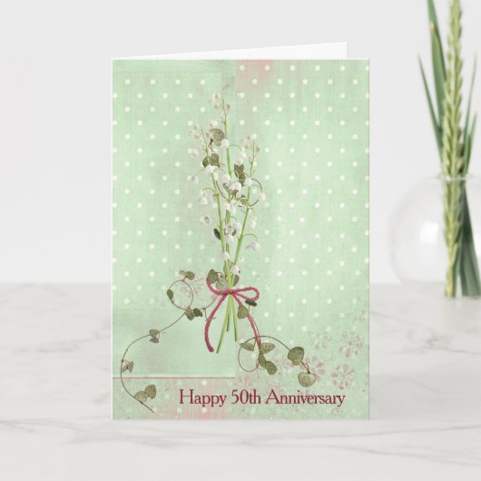 Carte 50th Anniversary Lily of the Valley (Devant)