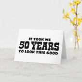 Carte 50th Birthday (Fleur jaune)