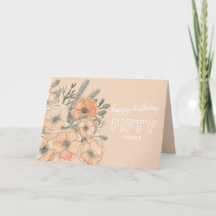 Carte 50th birthday card - FIFTY