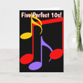 Carte 50th Birthday Music Notes Folded Greeting Card (Devant)