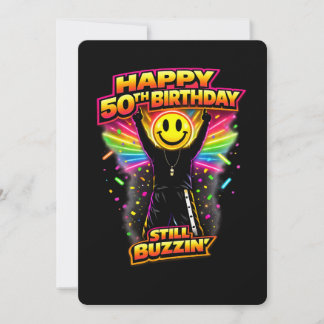 Carte 50th Birthday old skool raver Scottish rave scene 