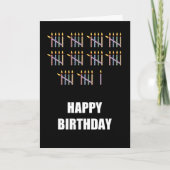 Carte 51e anniversaire avec bougies (Devant)